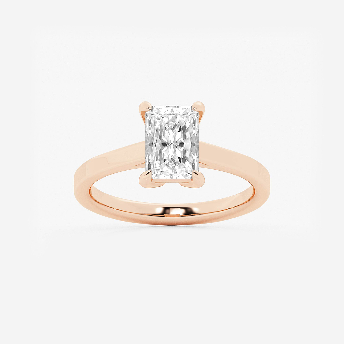 1 1/2 ctw Radiant Lab Grown Diamond Solitaire Engagement Ring