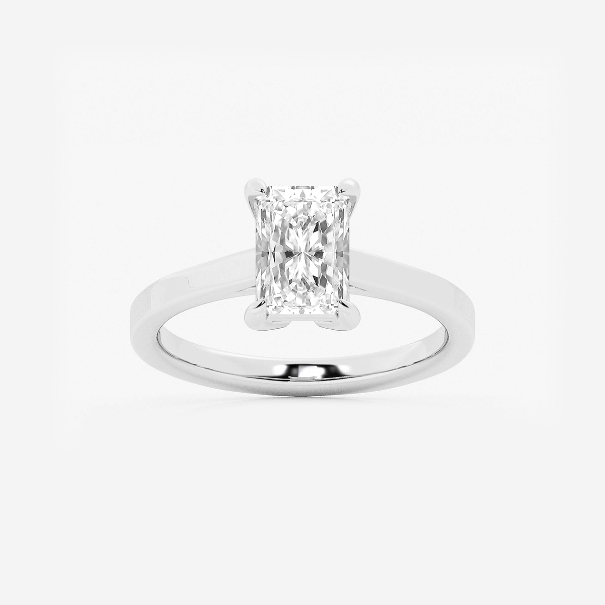 1 1/2 ctw Radiant Lab Grown Diamond Solitaire Engagement Ring