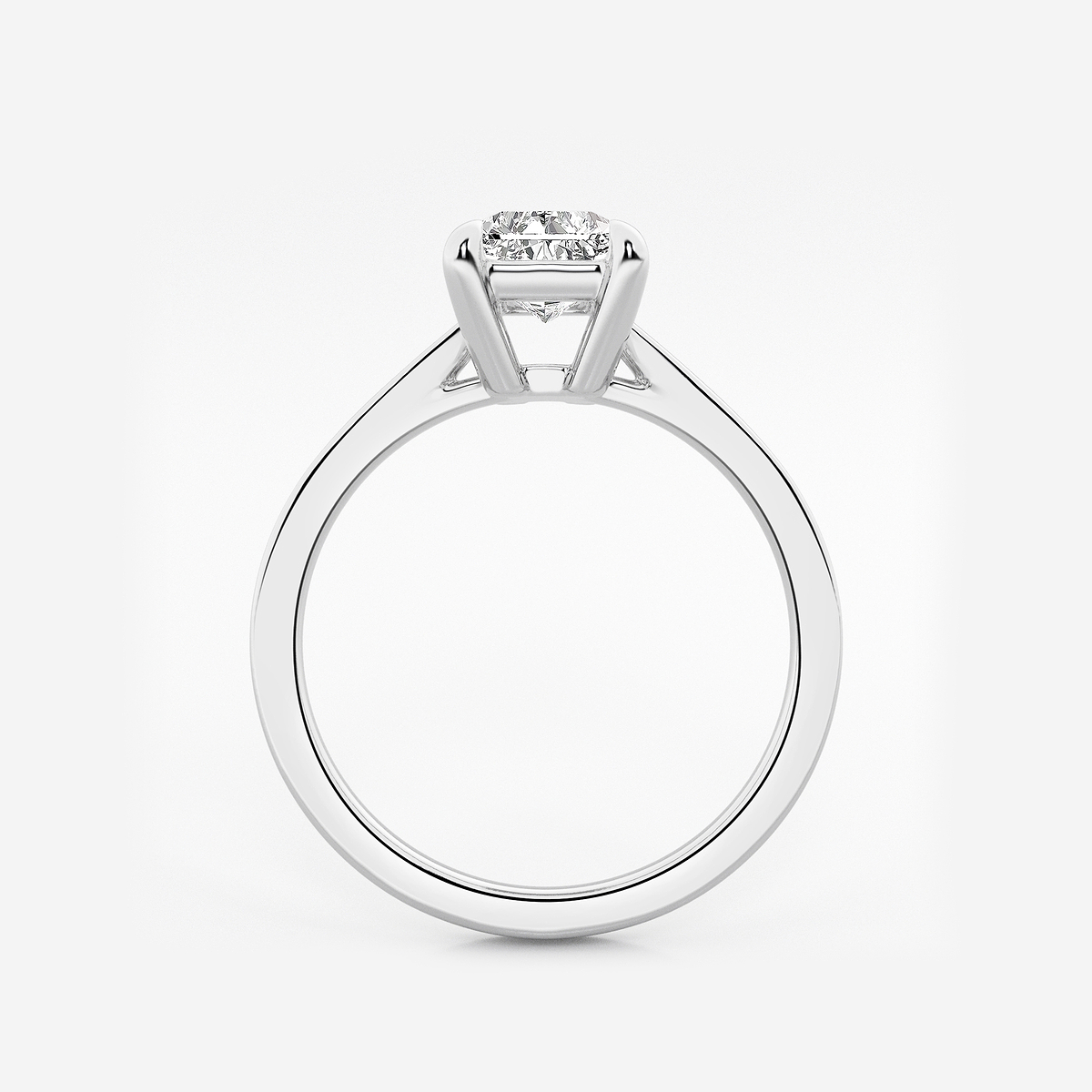 Additional Image 1 for  1 1/2 ctw Radiant Lab Grown Diamond Solitaire Engagement Ring