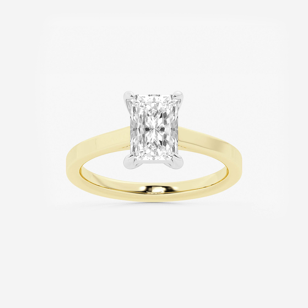 1 1/2 ctw Radiant Lab Grown Diamond Solitaire Engagement Ring