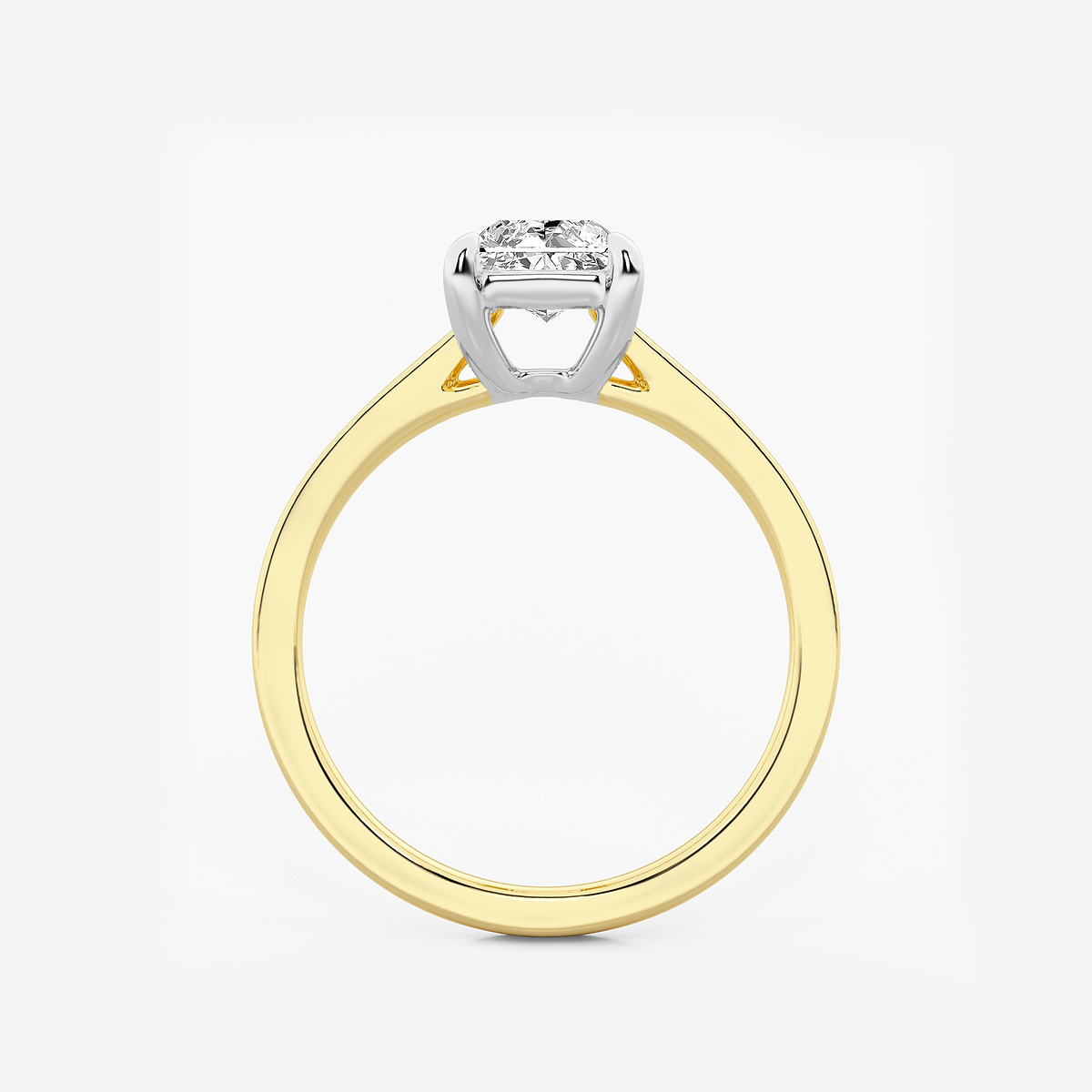 Additional Image 1 for  1 1/2 ctw Radiant Lab Grown Diamond Solitaire Engagement Ring