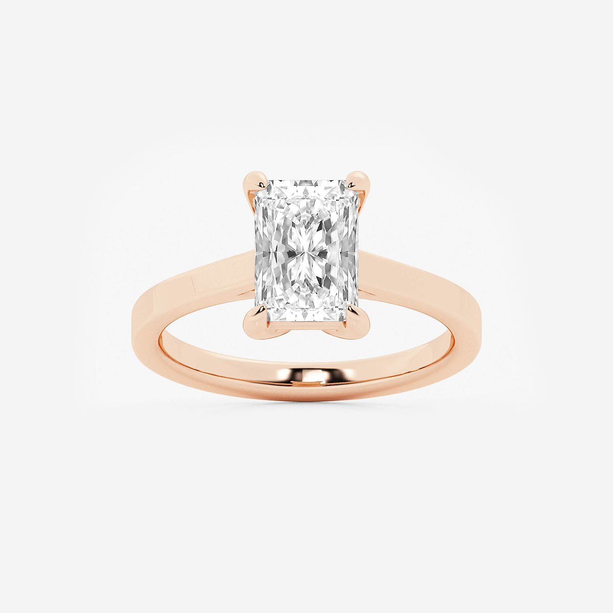 2 ctw Radiant Lab Grown Diamond Solitaire Engagement Ring