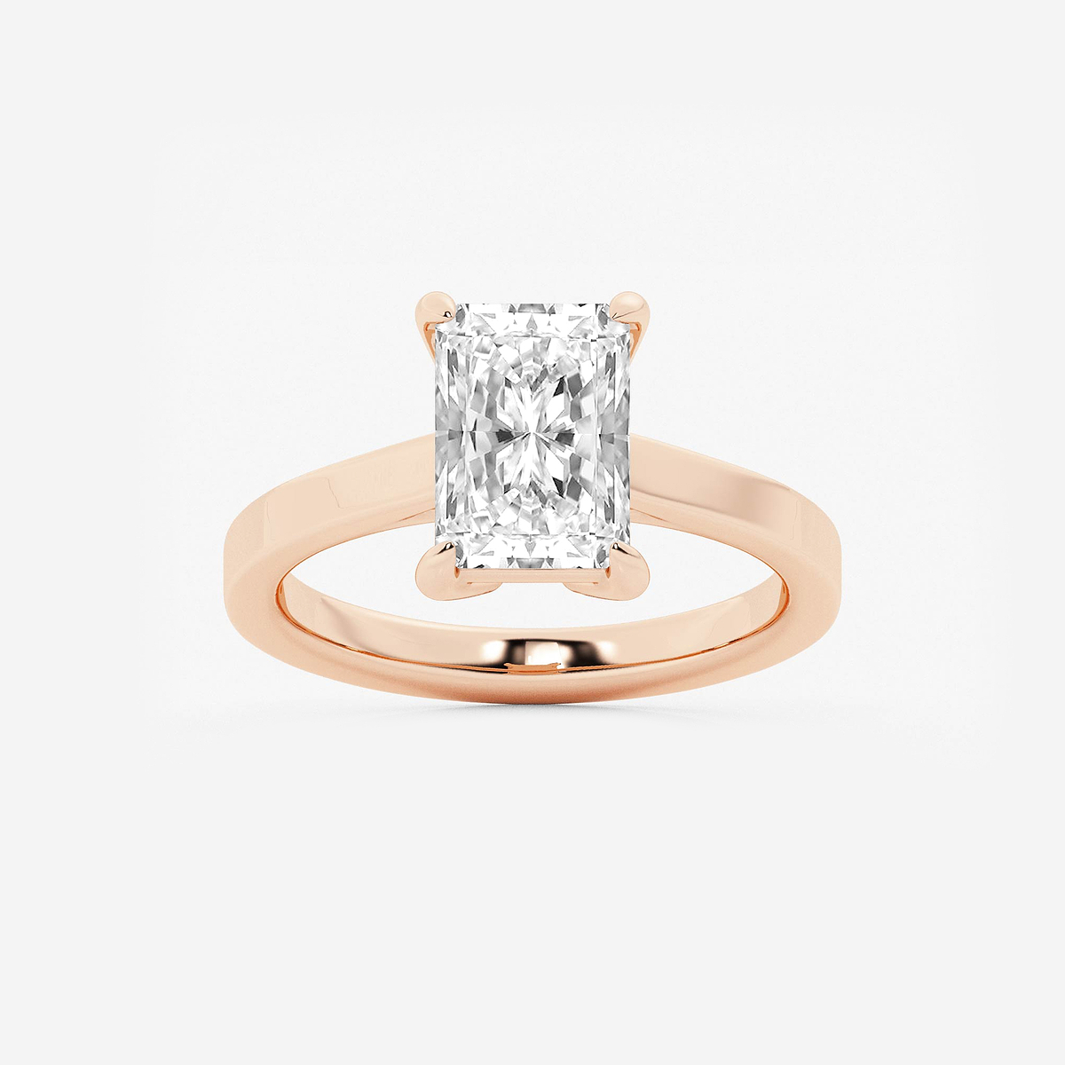 2 1/2 ctw Radiant Lab Grown Diamond Solitaire Engagement Ring