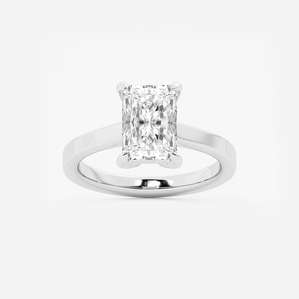 2 1/2 ctw Radiant Lab Grown Diamond Solitaire Engagement Ring