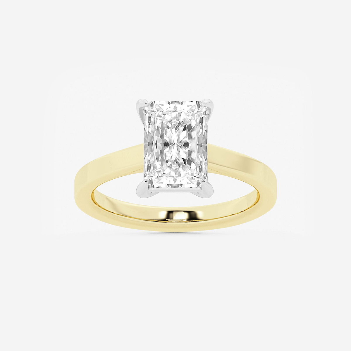 2 1/2 ctw Radiant Lab Grown Diamond Solitaire Engagement Ring