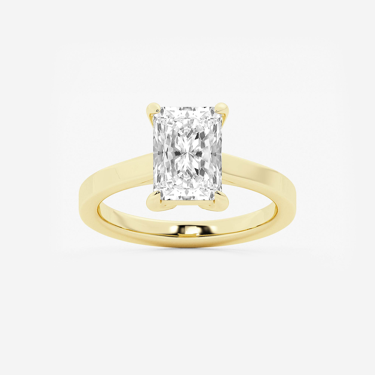 2 1/2 ctw Radiant Lab Grown Diamond Solitaire Engagement Ring