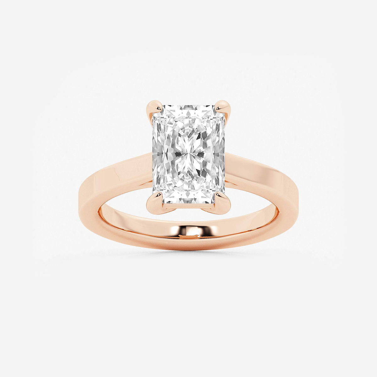 3 ctw Radiant Lab Grown Diamond Solitaire Engagement Ring