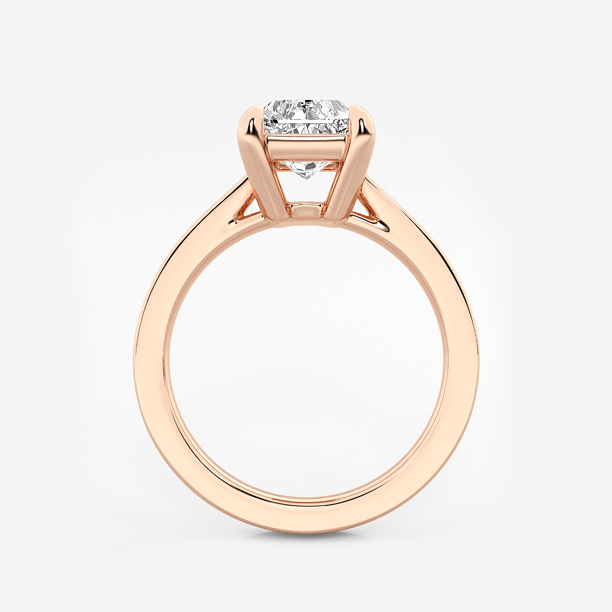 Additional Image 1 for  3 ctw Radiant Lab Grown Diamond Solitaire Engagement Ring