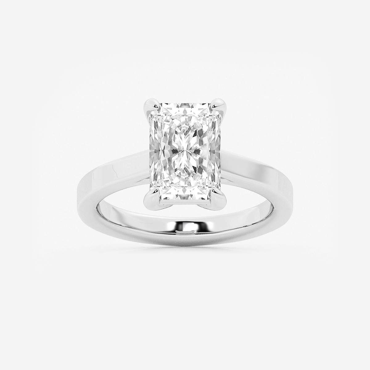 3 ctw Radiant Lab Grown Diamond Solitaire Engagement Ring