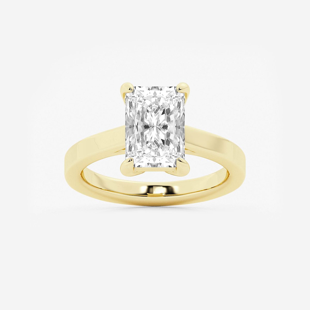 3 ctw Radiant Lab Grown Diamond Solitaire Engagement Ring