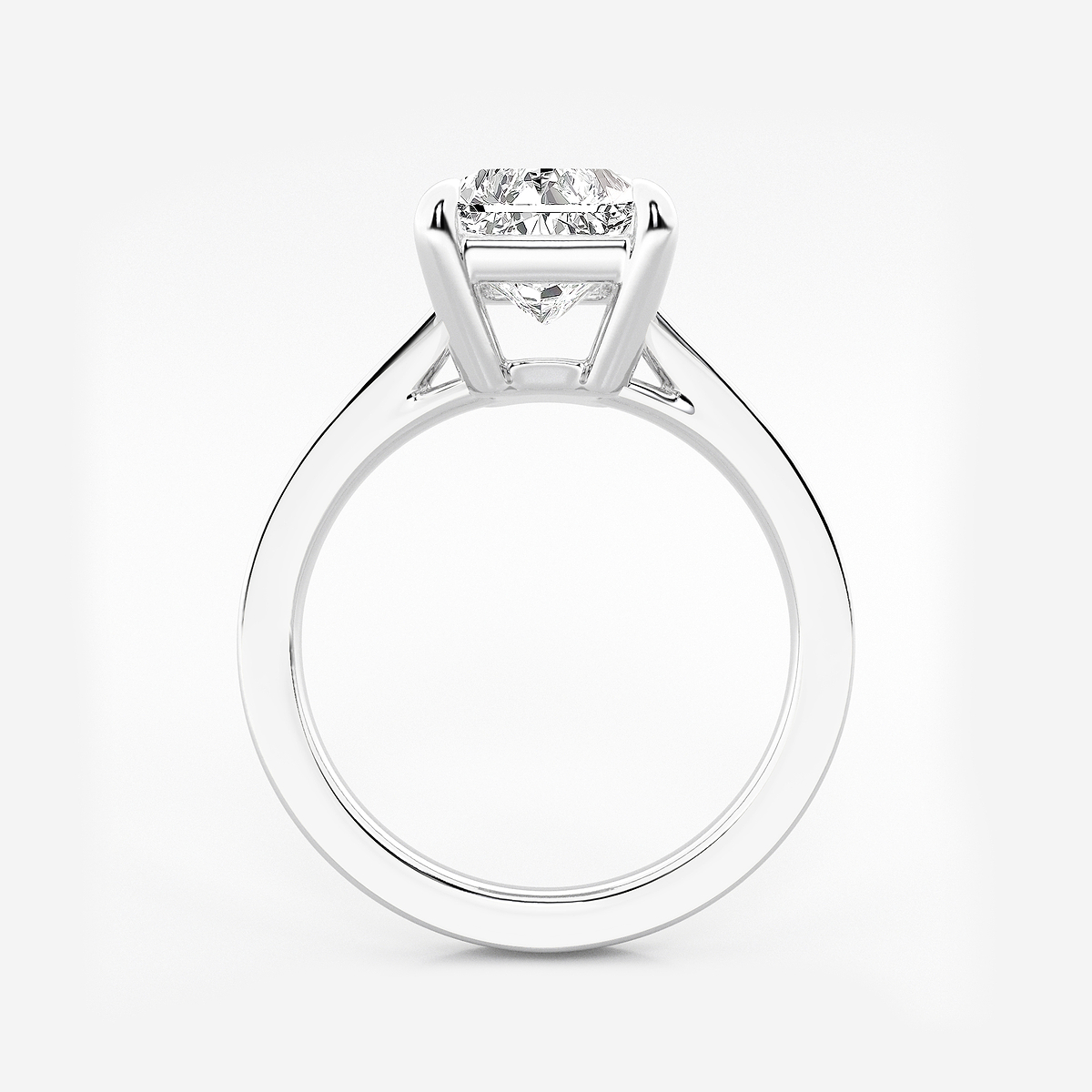 Additional Image 1 for  4 ctw Radiant Lab Grown Diamond Solitaire Engagement Ring