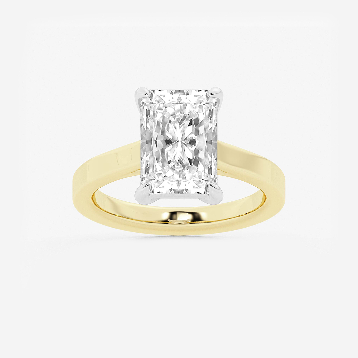 4 ctw Radiant Lab Grown Diamond Solitaire Engagement Ring