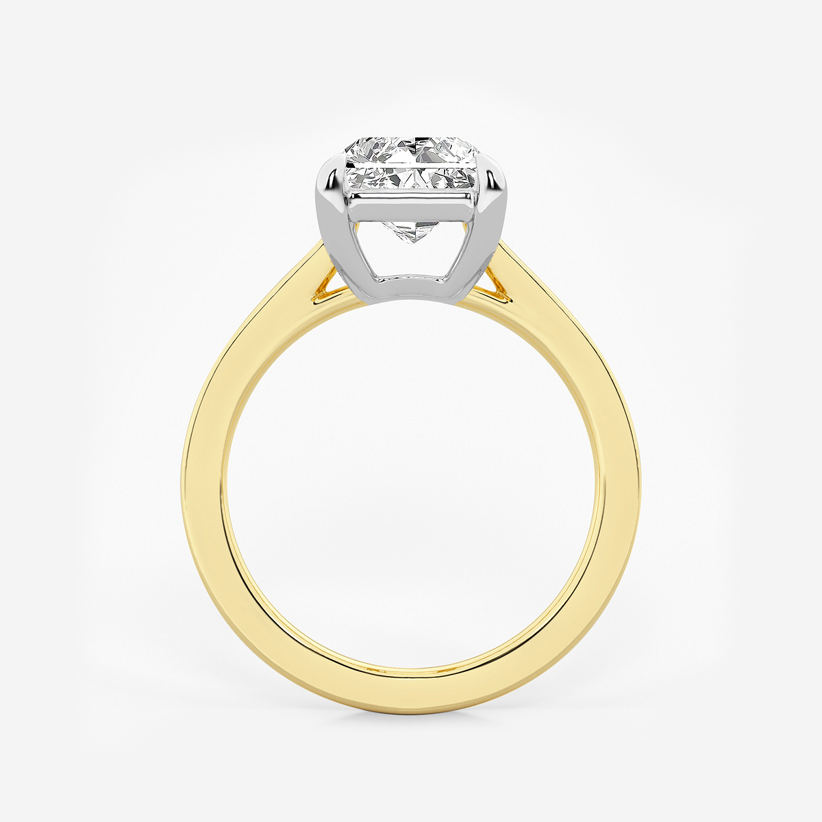 Additional Image 1 for  4 ctw Radiant Lab Grown Diamond Solitaire Engagement Ring