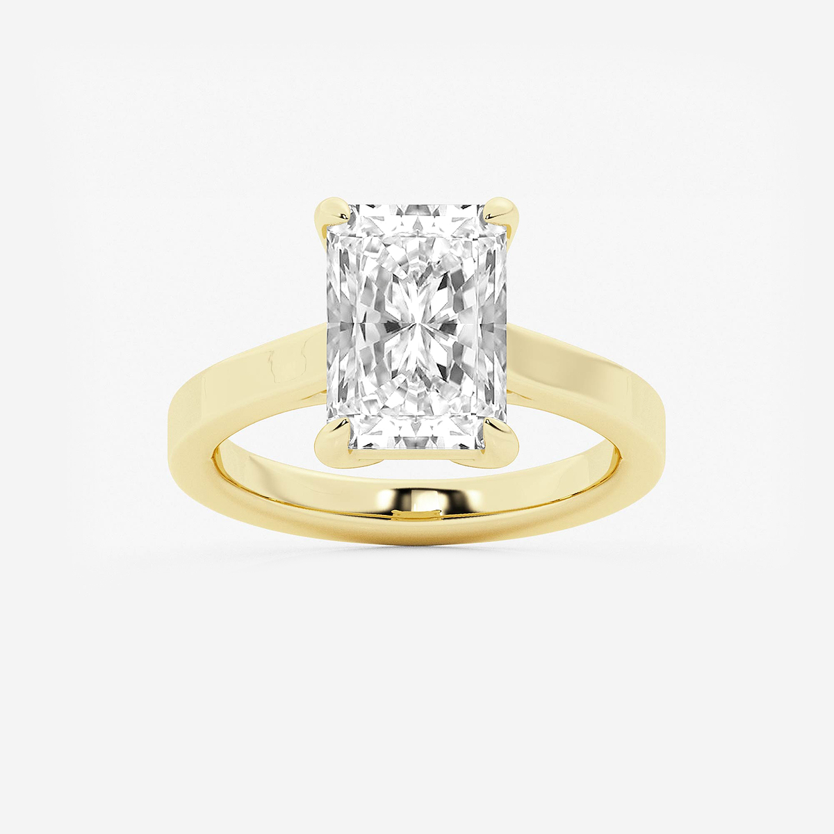4 ctw Radiant Lab Grown Diamond Solitaire Engagement Ring