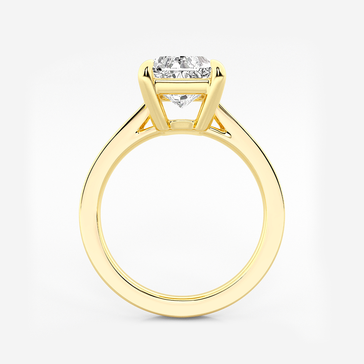 Additional Image 1 for  4 ctw Radiant Lab Grown Diamond Solitaire Engagement Ring