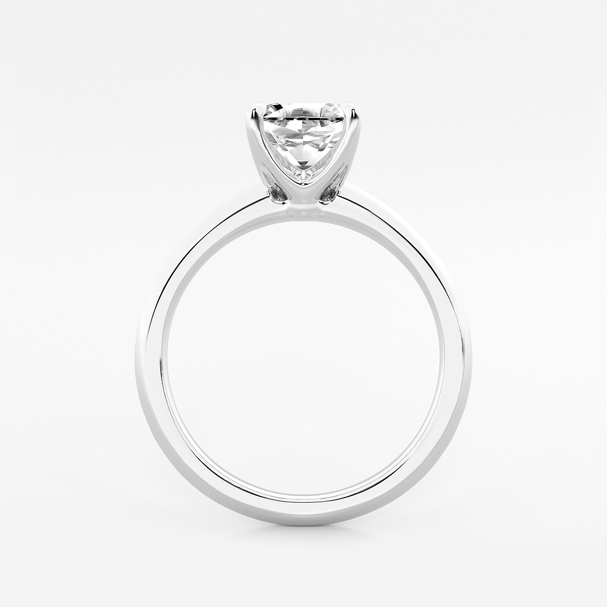 Additional Image 1 for  1 1/2 ctw Asscher Lab Grown Diamond Knife Edge Solitaire Engagement Ring