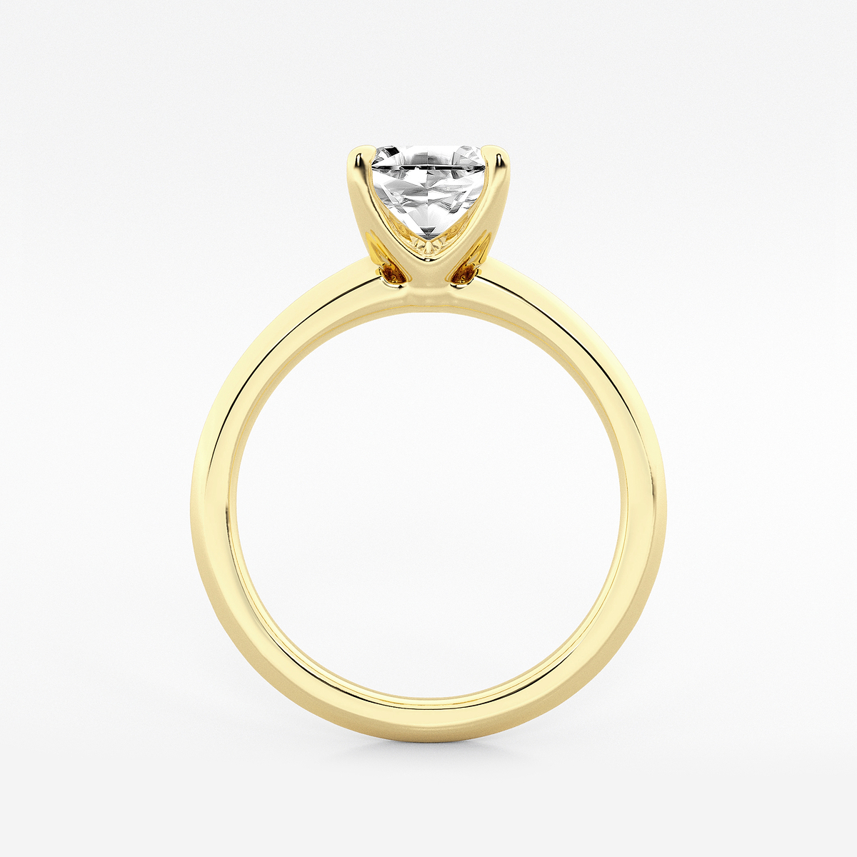 Additional Image 1 for  1 1/2 ctw Asscher Lab Grown Diamond Knife Edge Solitaire Engagement Ring