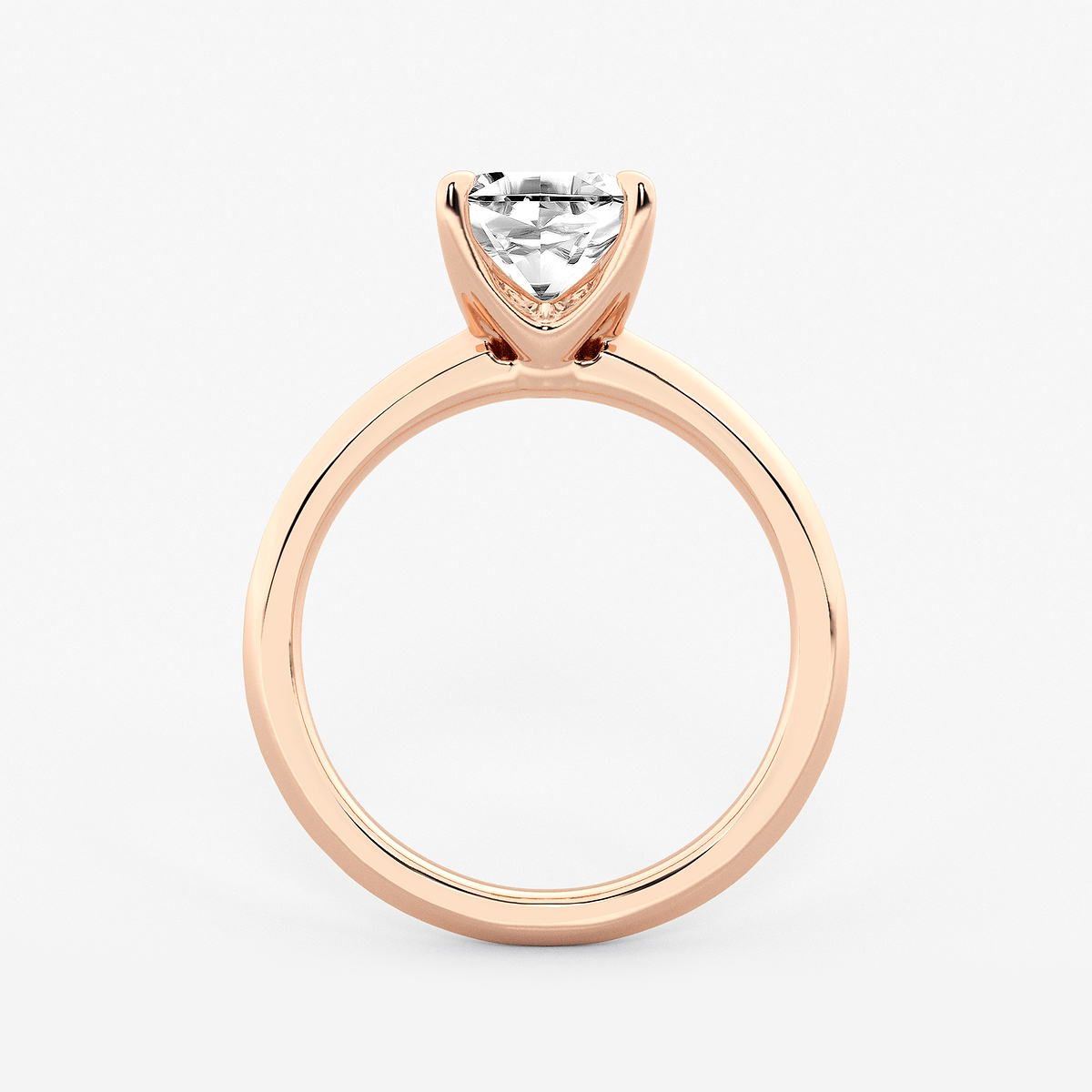 Additional Image 1 for  2 ctw Asscher Lab Grown Diamond Knife Edge Solitaire Engagement Ring