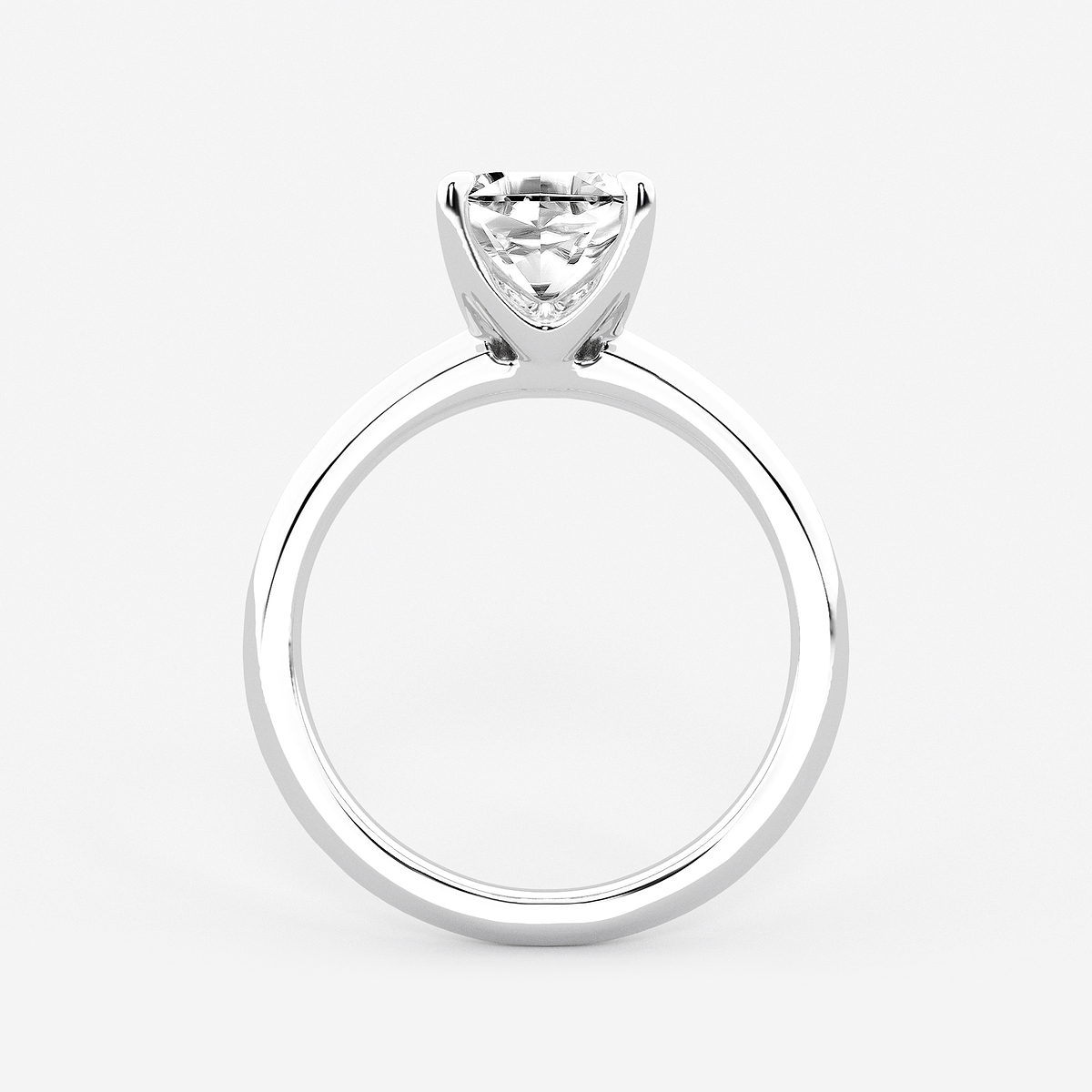 Additional Image 1 for  2 ctw Asscher Lab Grown Diamond Knife Edge Solitaire Engagement Ring