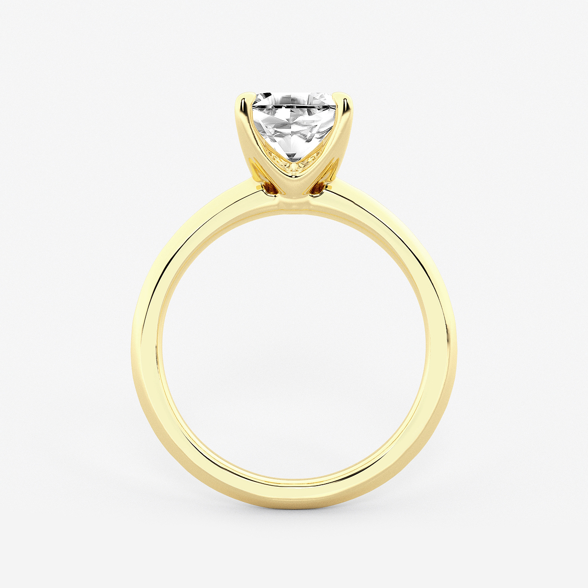 Additional Image 1 for  2 ctw Asscher Lab Grown Diamond Knife Edge Solitaire Engagement Ring