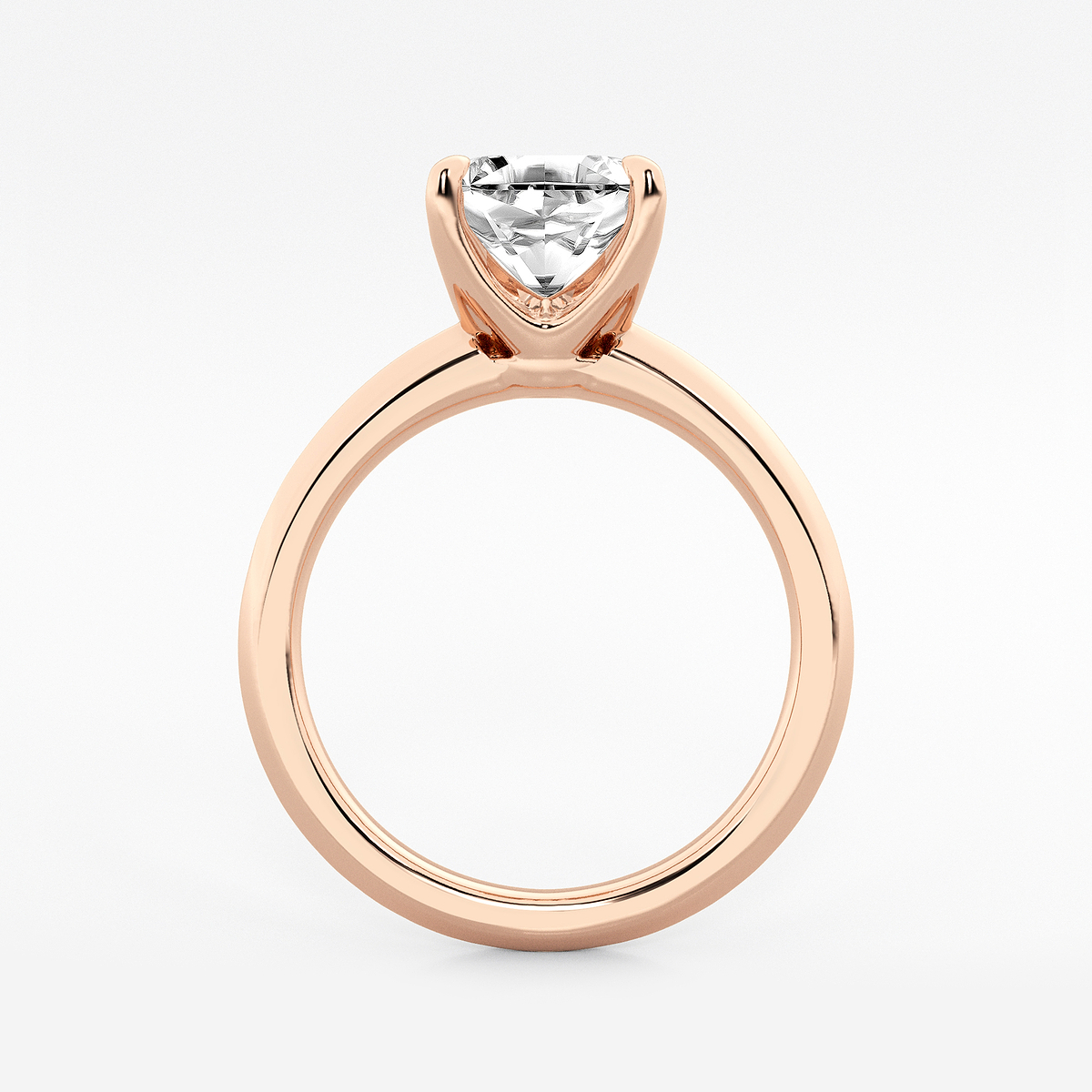 Additional Image 1 for  2 1/2 ctw Asscher Lab Grown Diamond Knife Edge Solitaire Engagement Ring