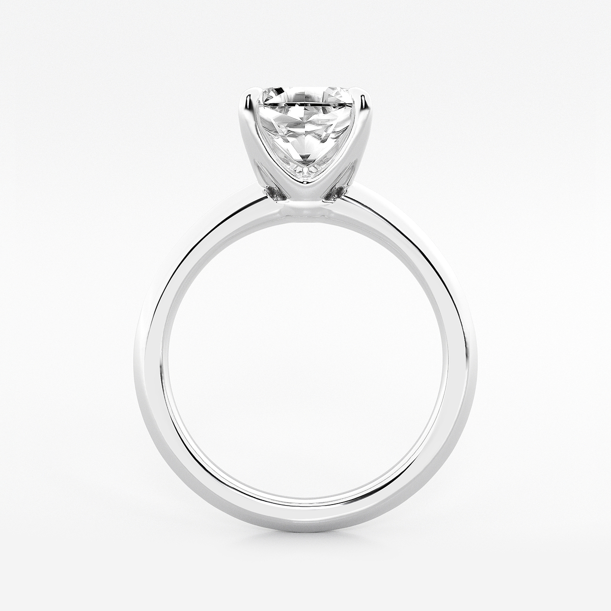 Additional Image 1 for  2 1/2 ctw Asscher Lab Grown Diamond Knife Edge Solitaire Engagement Ring