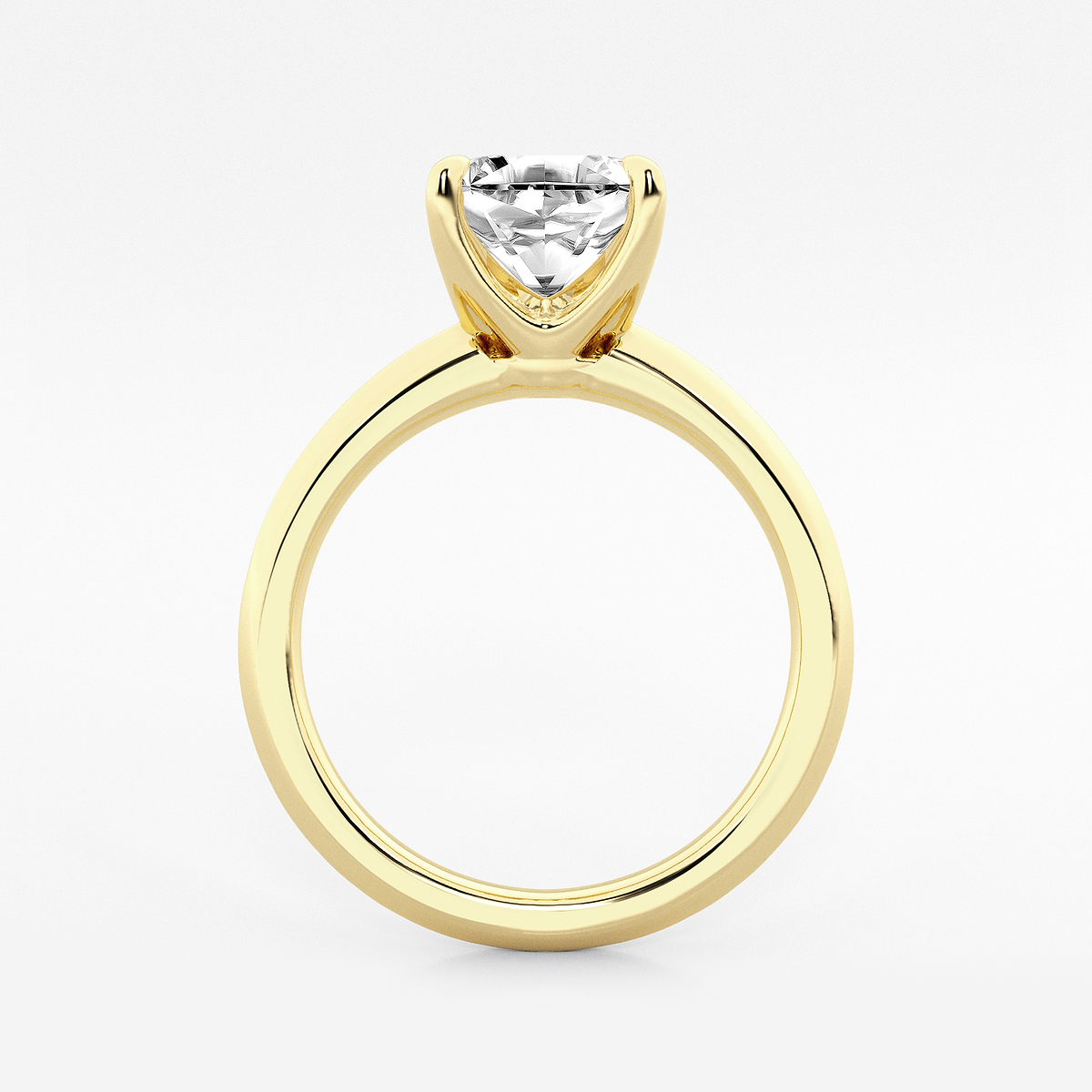 Additional Image 1 for  2 1/2 ctw Asscher Lab Grown Diamond Knife Edge Solitaire Engagement Ring