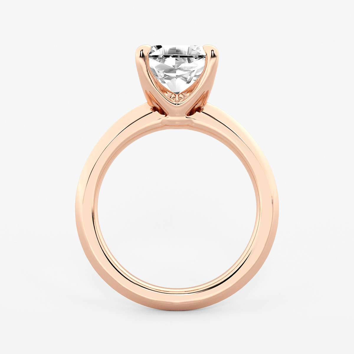 Additional Image 1 for  3 ctw Asscher Lab Grown Diamond Knife Edge Solitaire Engagement Ring