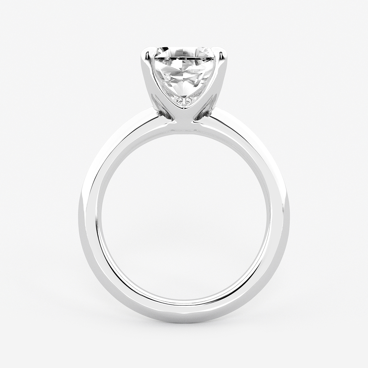 Additional Image 1 for  3 ctw Asscher Lab Grown Diamond Knife Edge Solitaire Engagement Ring