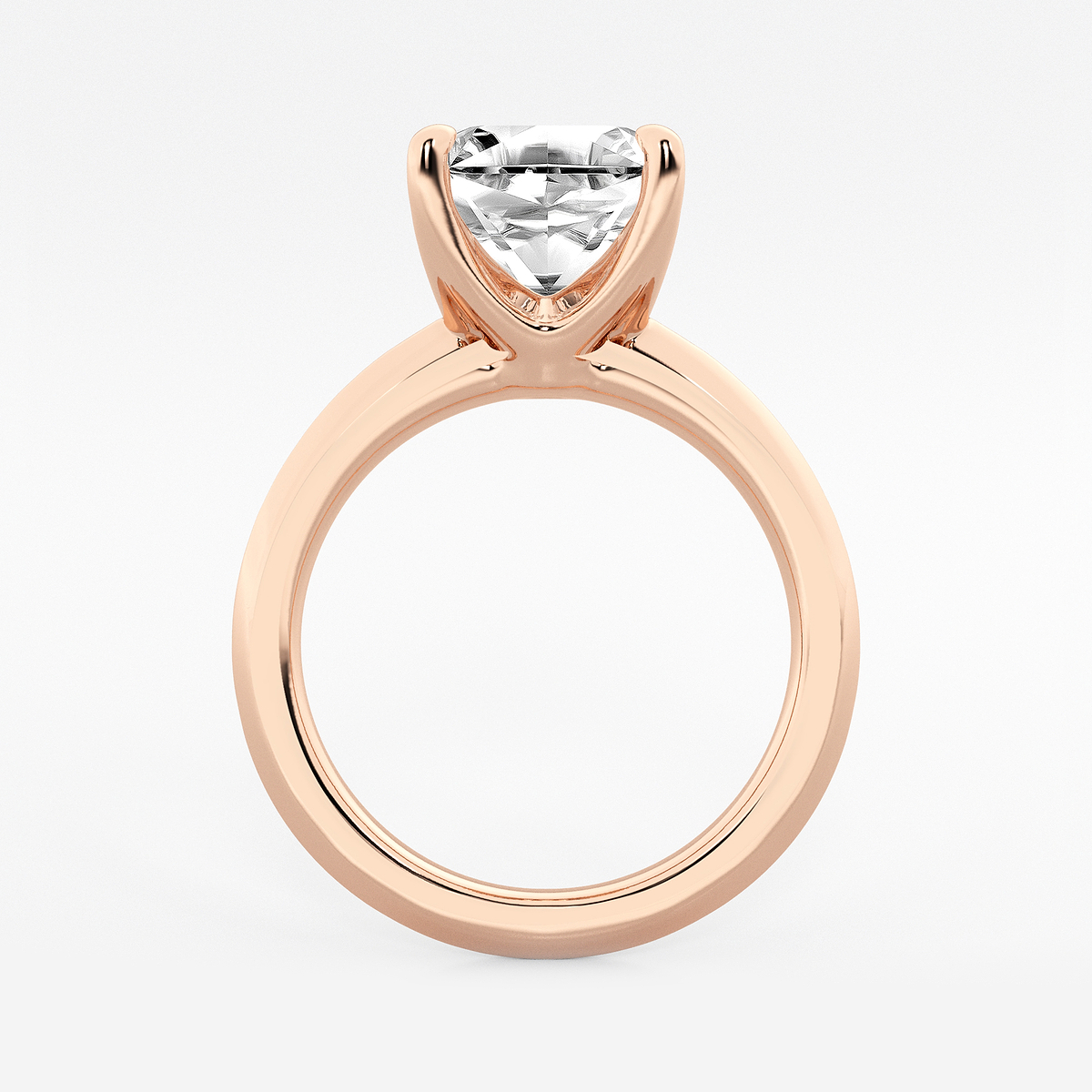 Additional Image 1 for  4 ctw Asscher Lab Grown Diamond Knife Edge Solitaire Engagement Ring
