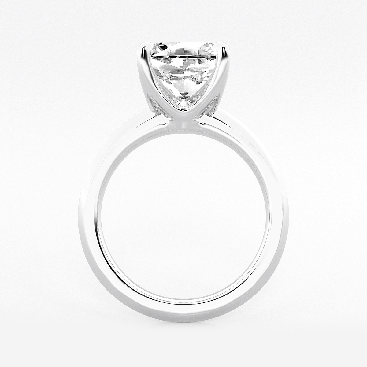Additional Image 1 for  4 ctw Asscher Lab Grown Diamond Knife Edge Solitaire Engagement Ring