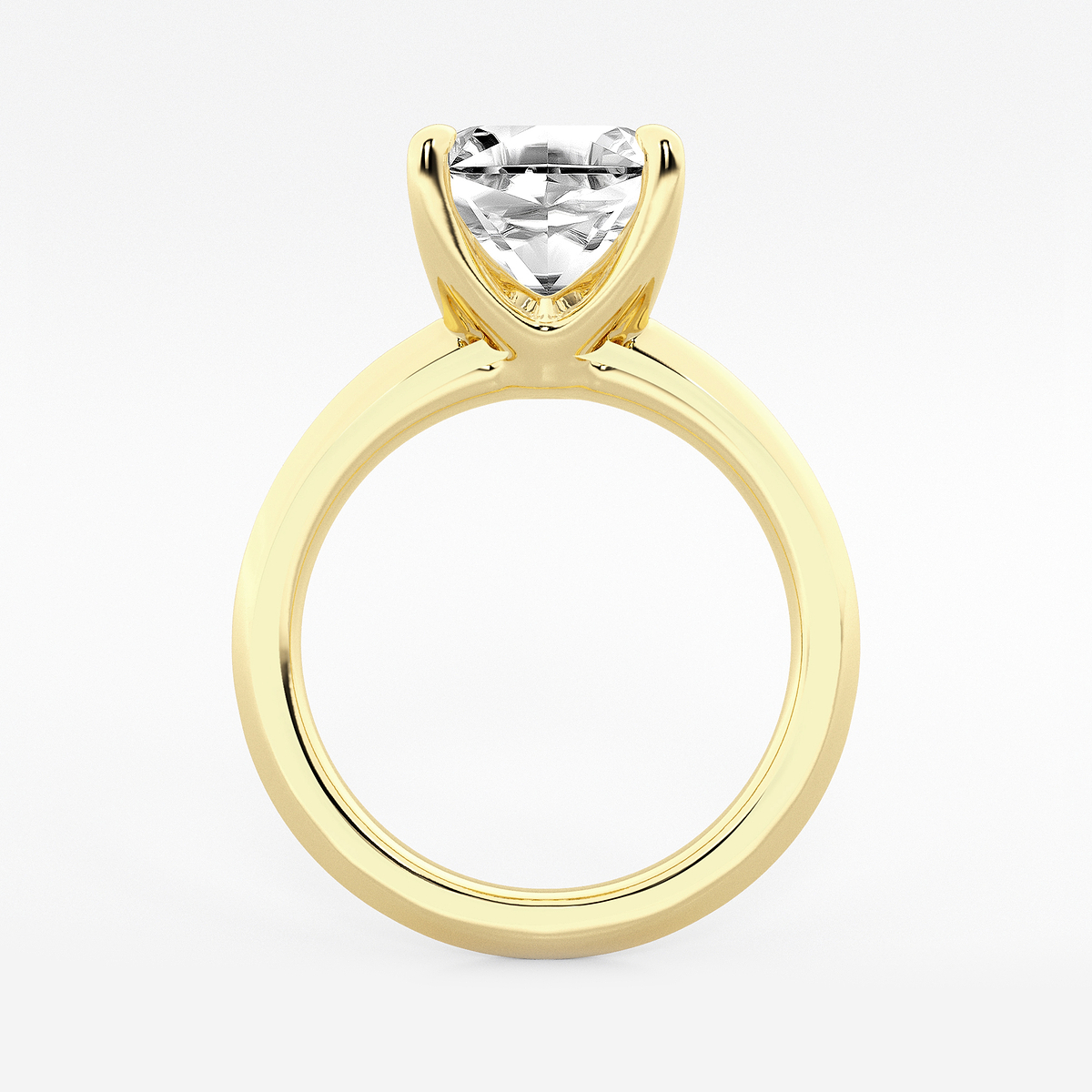 Additional Image 1 for  4 ctw Asscher Lab Grown Diamond Knife Edge Solitaire Engagement Ring