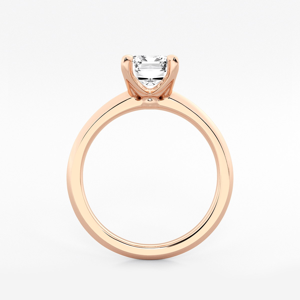 Additional Image 1 for  2 ctw Emerald Lab Grown Diamond Knife Edge Solitaire Engagement Ring