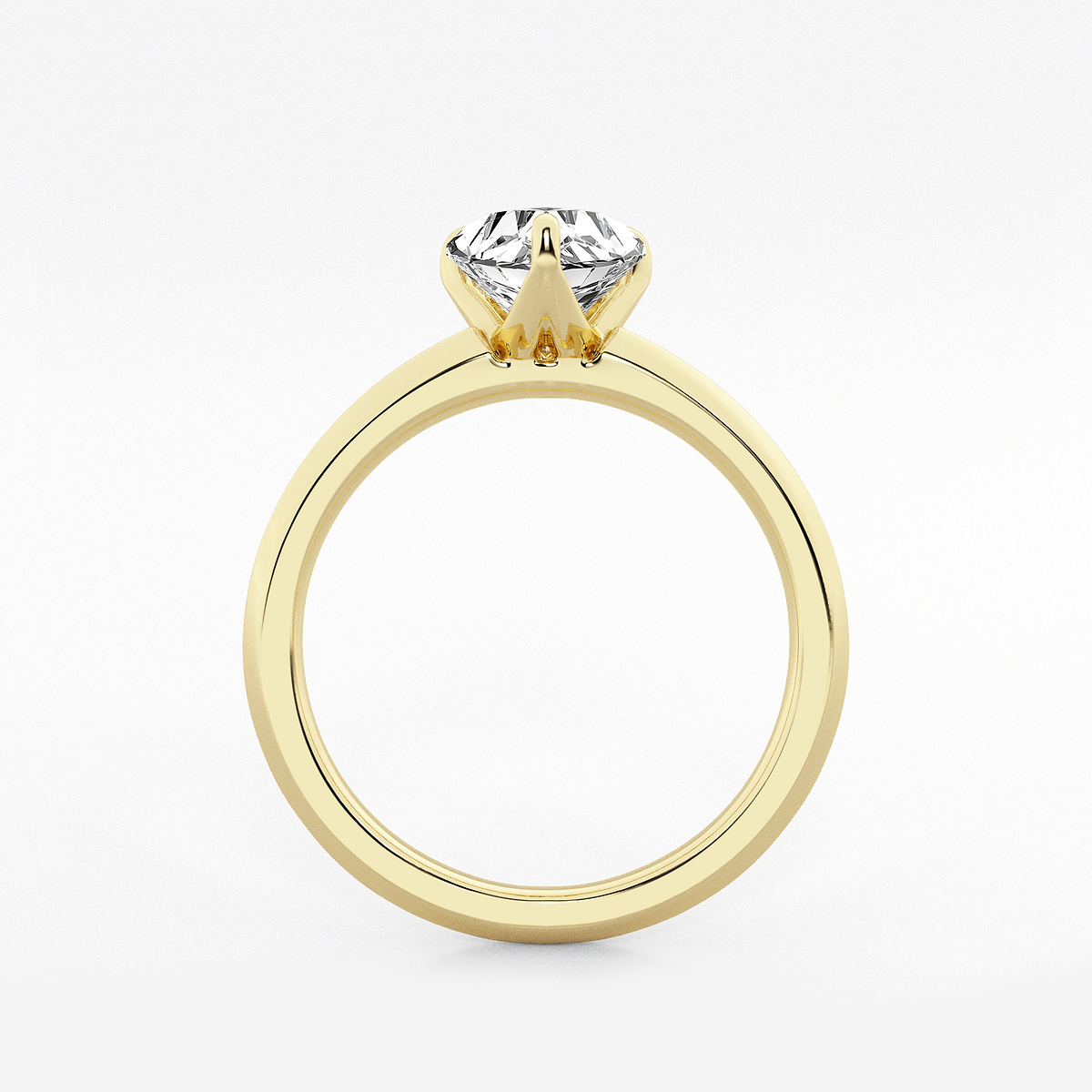 Additional Image 1 for  1 ctw Heart Lab Grown Diamond Knife Edge Solitaire Engagement Ring