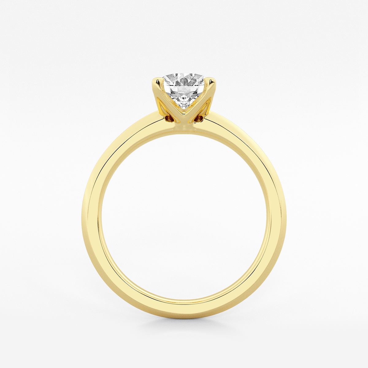 Additional Image 1 for  1 1/2 ctw Oval Lab Grown Diamond Knife Edge Solitaire Engagement Ring