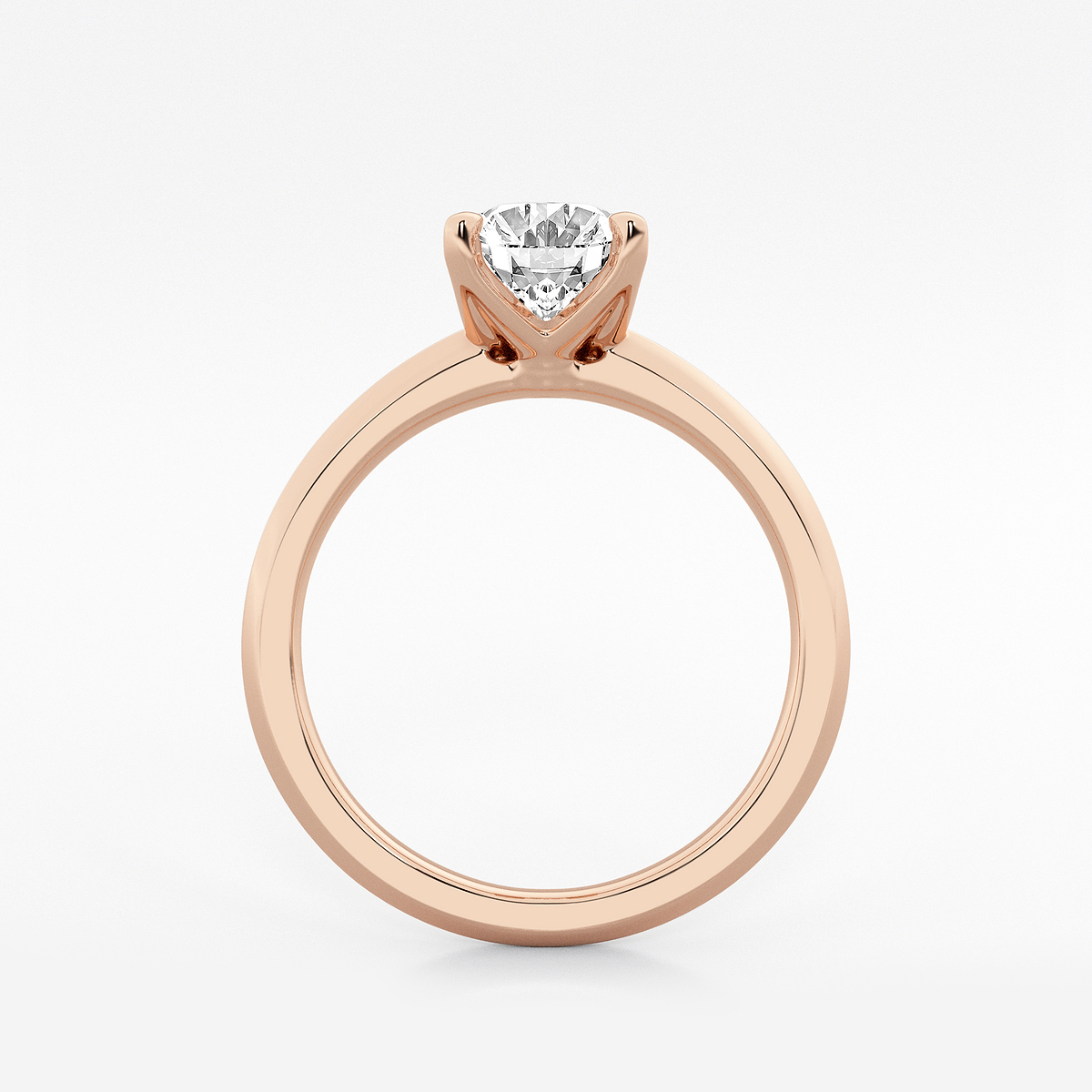 Additional Image 1 for  2 ctw Oval Lab Grown Diamond Knife Edge Solitaire Engagement Ring