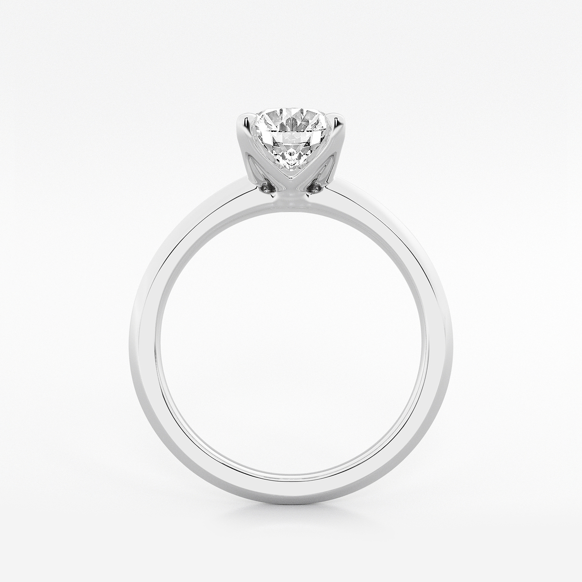 Additional Image 1 for  2 ctw Oval Lab Grown Diamond Knife Edge Solitaire Engagement Ring