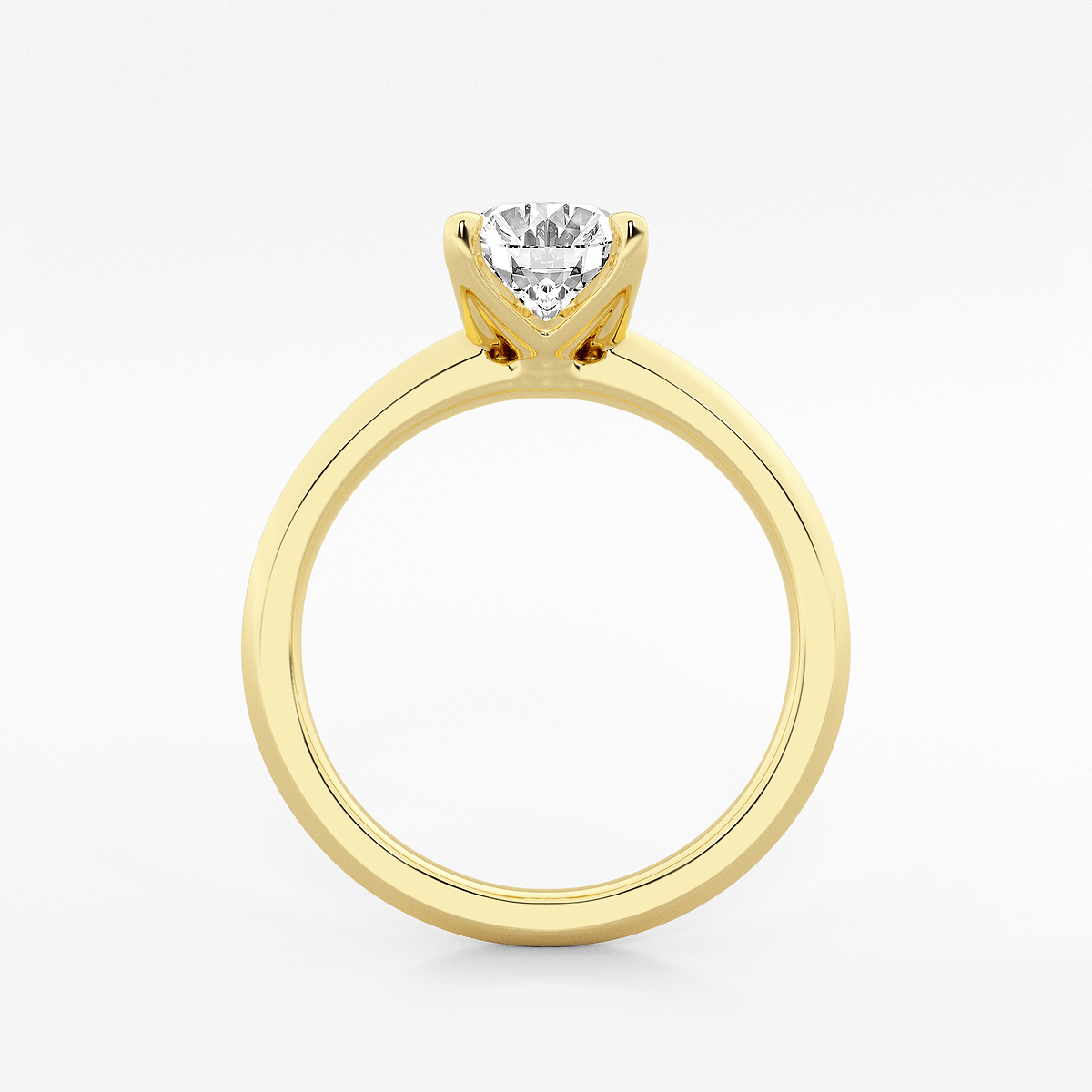 Additional Image 1 for  2 ctw Oval Lab Grown Diamond Knife Edge Solitaire Engagement Ring