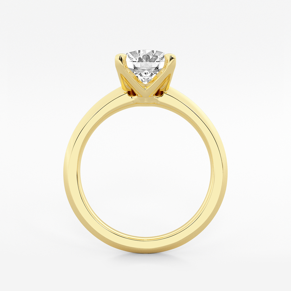 Additional Image 1 for  2 1/2 ctw Oval Lab Grown Diamond Knife Edge Solitaire Engagement Ring