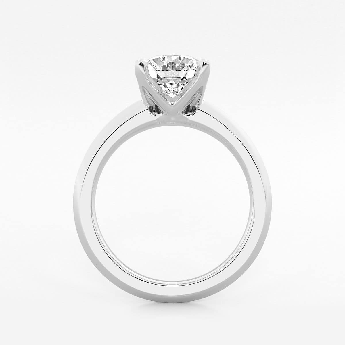 Additional Image 1 for  3 ctw Oval Lab Grown Diamond Knife Edge Solitaire Engagement Ring