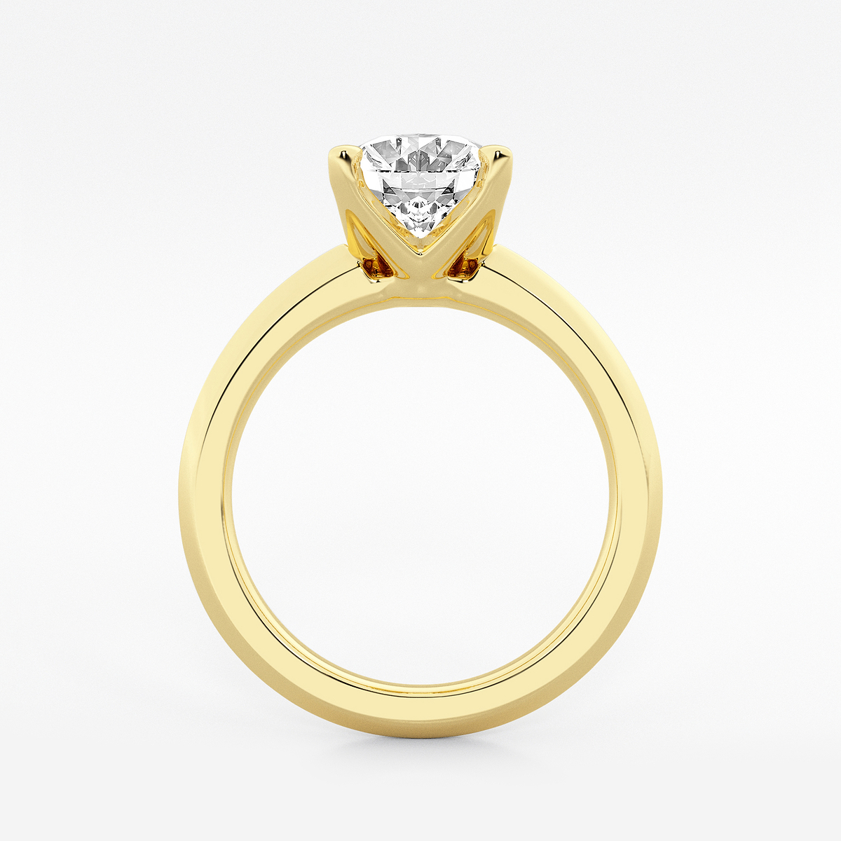 Additional Image 1 for  3 ctw Oval Lab Grown Diamond Knife Edge Solitaire Engagement Ring