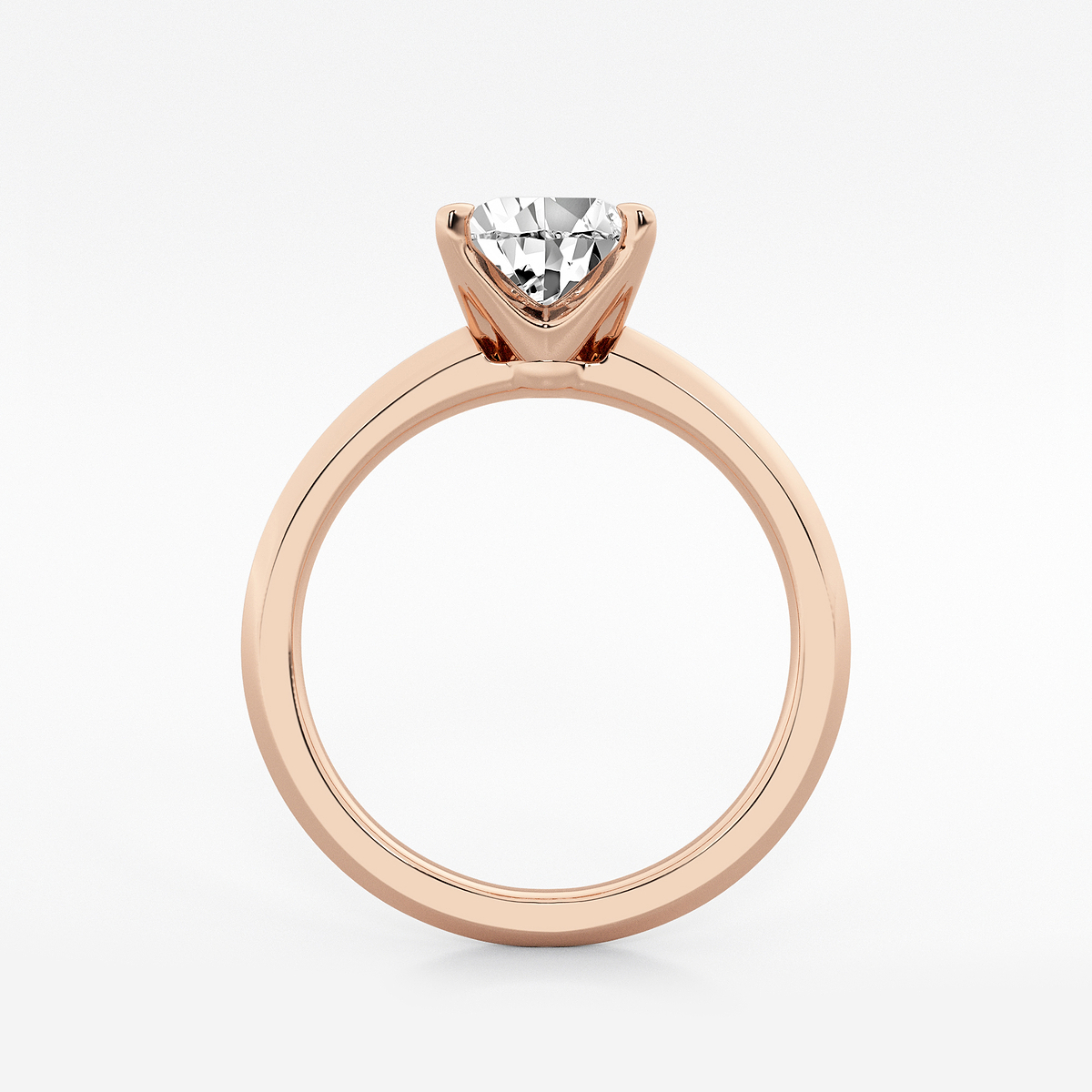 Additional Image 1 for  1 1/2 ctw Princess Lab Grown Diamond Knife Edge Solitaire Engagement Ring