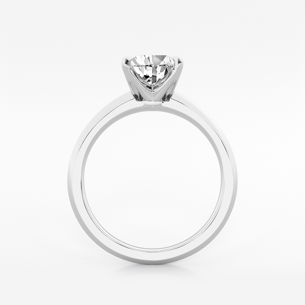 Additional Image 1 for  1 1/2 ctw Princess Lab Grown Diamond Knife Edge Solitaire Engagement Ring