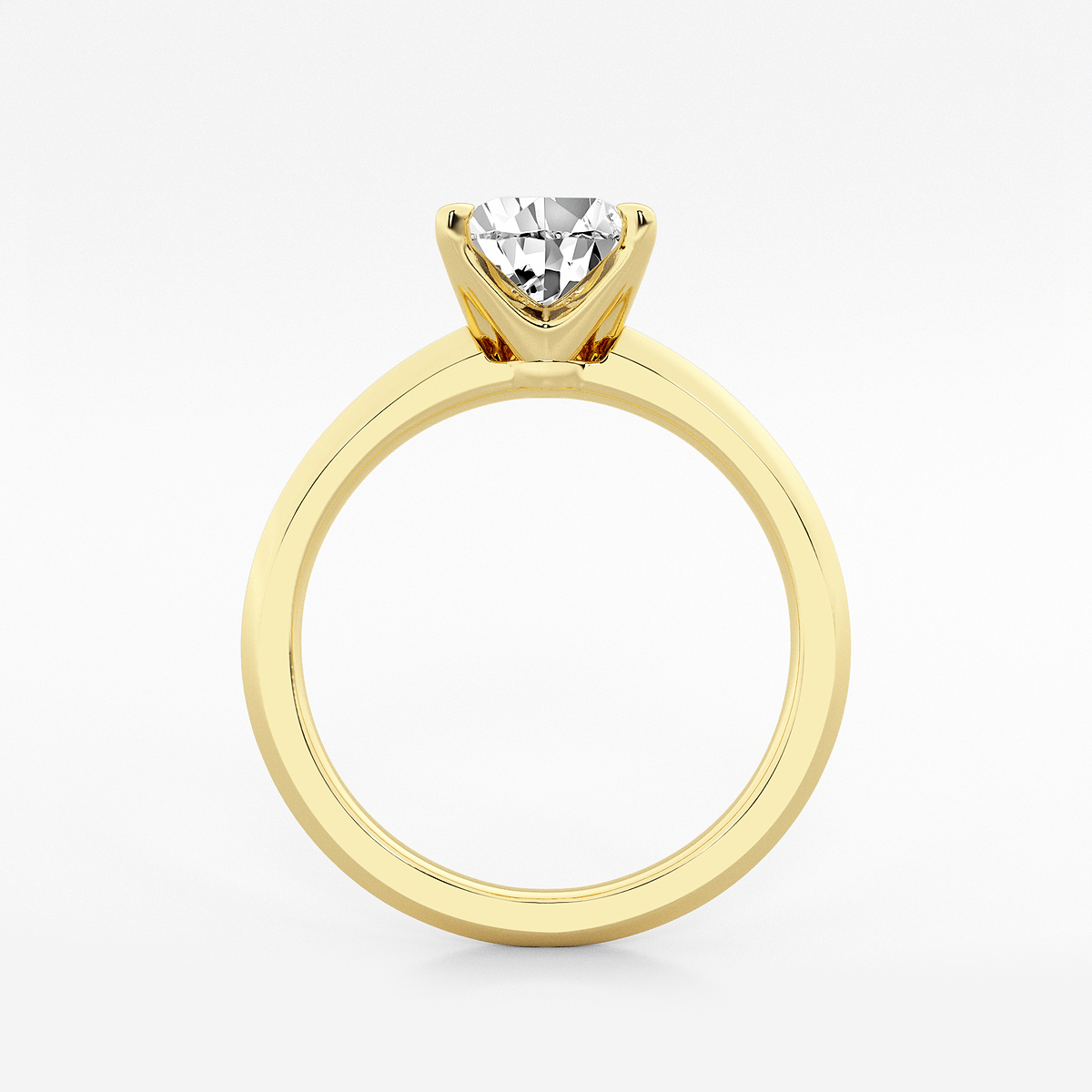 Additional Image 1 for  1 1/2 ctw Princess Lab Grown Diamond Knife Edge Solitaire Engagement Ring