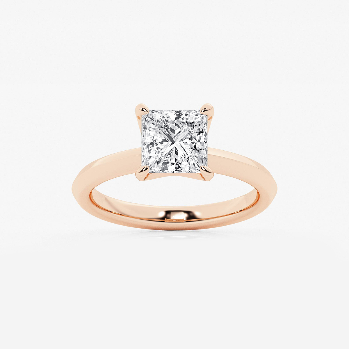 2 ctw Princess Lab Grown Diamond Knife Edge Solitaire Engagement Ring
