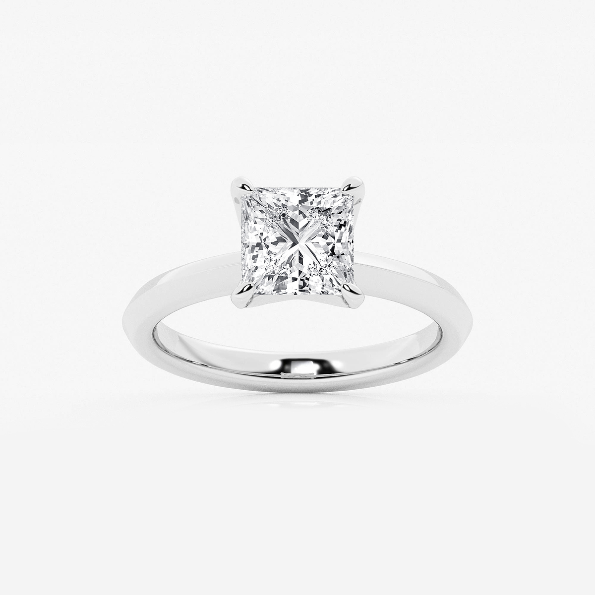 2 ctw Princess Lab Grown Diamond Knife Edge Solitaire Engagement Ring