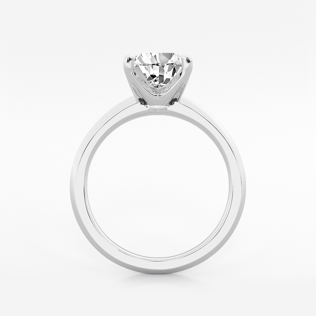 Additional Image 1 for  2 ctw Princess Lab Grown Diamond Knife Edge Solitaire Engagement Ring