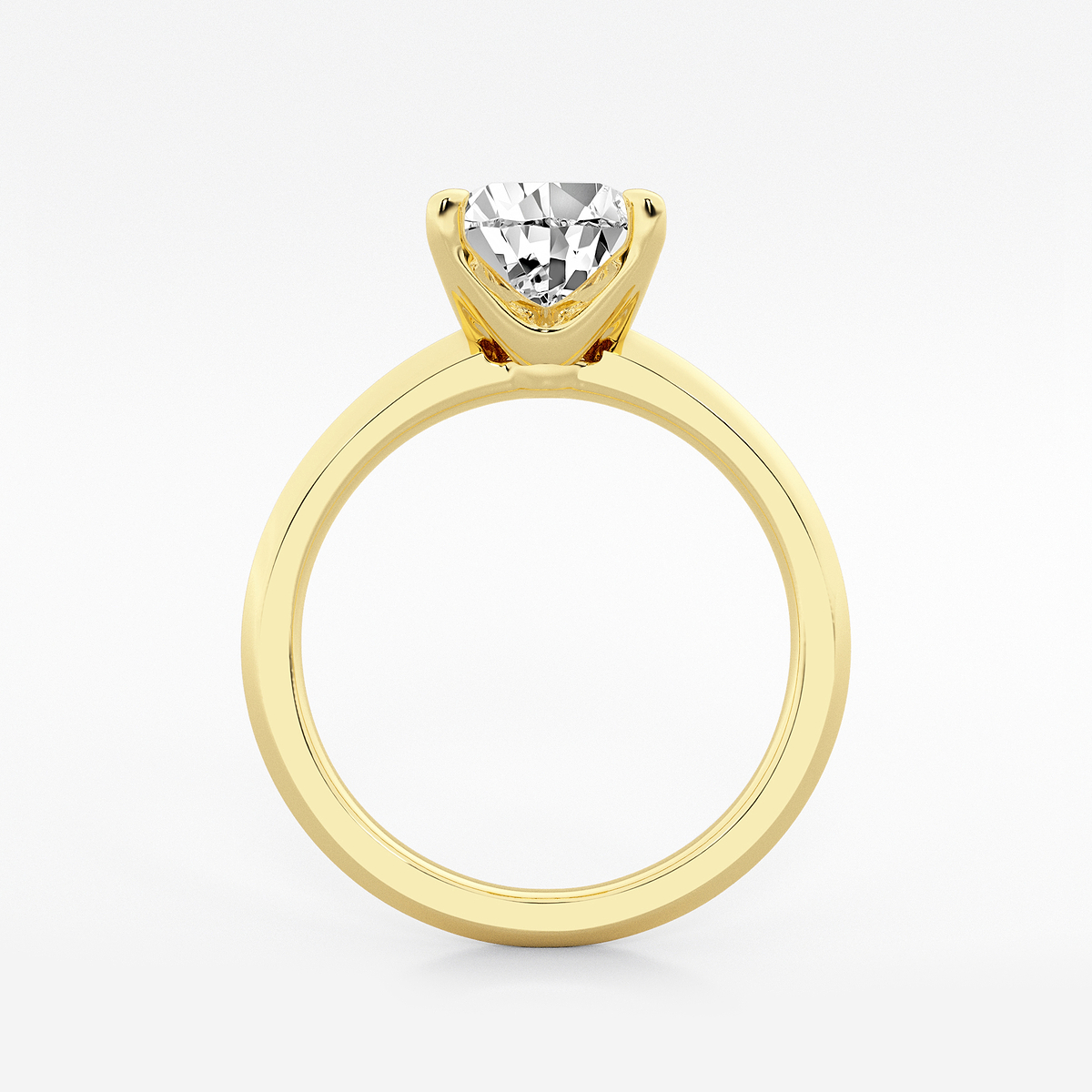 Additional Image 1 for  2 ctw Princess Lab Grown Diamond Knife Edge Solitaire Engagement Ring