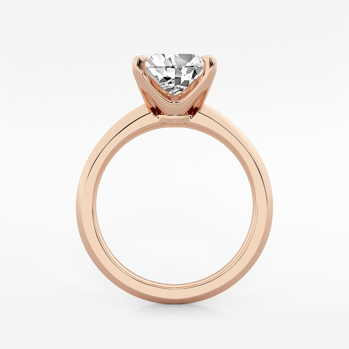 Additional Image 1 for  2 1/2 ctw Princess Lab Grown Diamond Knife Edge Solitaire Engagement Ring