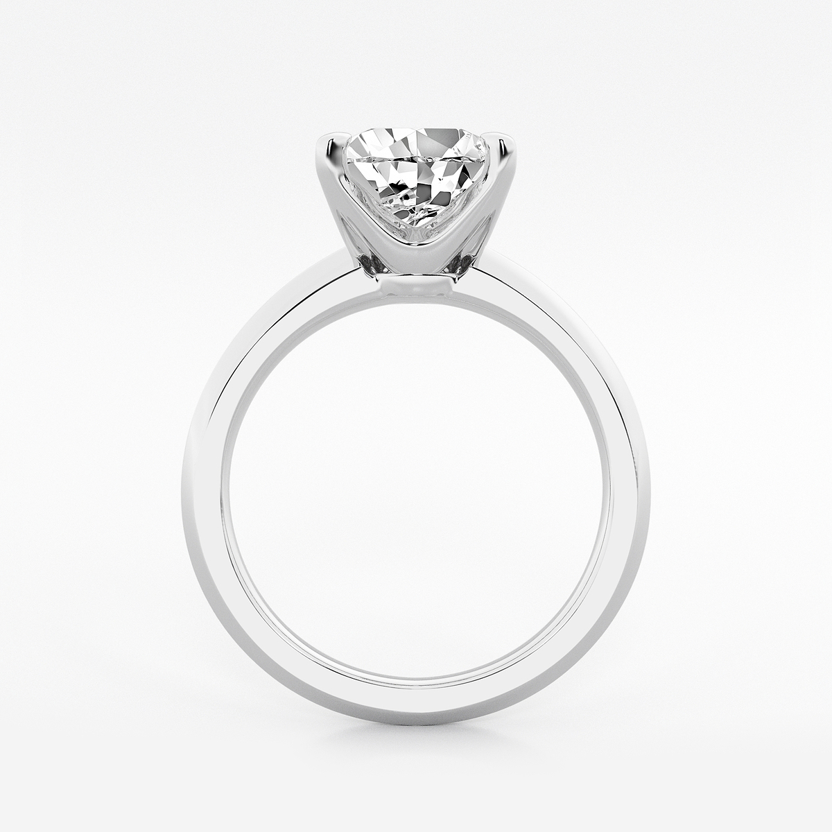 Additional Image 1 for  2 1/2 ctw Princess Lab Grown Diamond Knife Edge Solitaire Engagement Ring